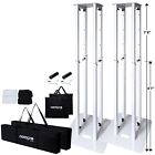 Ps1xxl 0707943556686 Novopro White Variable Height Dj Podium Stand Scrims