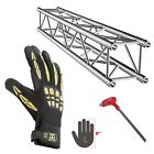 0707943560492 Prox Square Truss Pair Black Yellow Gloves Key