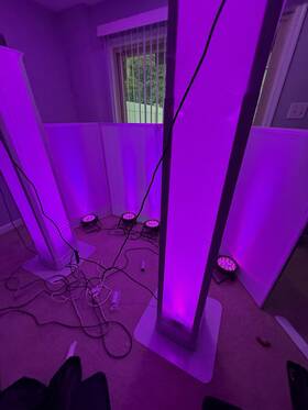 Eve799 American Dj 2 On - Stage 6 White Stands With Shims And 4 Piece Facade Lighting