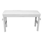 Bnchwht Odyssey Luxe Series 40 Inch Wide Portable White Bench 807822038989