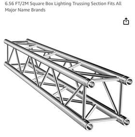 Cedarslink 049008666665 6.56ft Straight Square Aluminum Lighting Truss Segment Cedarslink 049008666665 6.56ft Straight Square Aluminum Lighting Truss Segment
