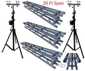 Cedarslink 14 Ft Stands W-black Truss Two 2 14ft Lighting Crank 6m 19.68 Ft. Aluminum 12 Inch 3 Chord Led