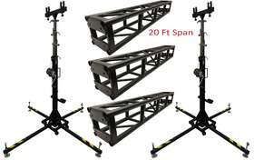 Cedarslink 18 Ft. Stands Three 6.56 Ft Alum. Black Truss Package Two 18ft Heavy Duty Tower Lifter Crank 3 6.56ft 12 Inch Bolt