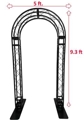 Cedarslink 5ft 9.3ft Black Truss Arch-way Kit Wide 9ft High Portable Dj Lighting System Wedding Cedarslink 5ft 9.3ft Black Truss Arch-way Kit Wide 9ft High Portable Dj Lighting System Wedding