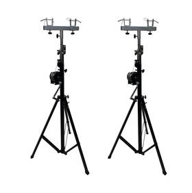 Cedarslink 720825354705 Two 2 Xtruss 14ft Lighting Crank Stands Universal T Adapter Heavy Duty Dj P