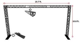 Cedarslink 760939168461 Black Truss Arch Kit 19.7ft Width Mobile Portable Dj Lighting System Metal