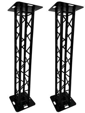 Cedarslink 760939171744 2 Black Dj Lighting Aluminum Truss Light Dual 6.56ft Totem System 12 Inch X12