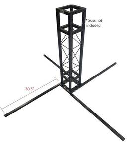 Lk-bp1.25 Cedarslink Metal Pipe Base For 8 Inch X8 Black Trussing Box Truss Section Bolted