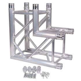 Tb1-sq34-2w90 Clutch High Grade Aluminum F34 12 Inch X12 2-way 90-degree Truss Corner Silver