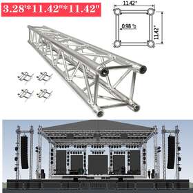 3.28ftx12inx12in Evargc 03tuv-1030-01 Straight Square Aluminum Truss Segment Dj Stand Latch Joint
