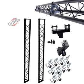 Lg-2xtrussff Griffin 2 Pack Triangle Truss Kit Dj Booth Trussing Section Stage Segment Lighting Stand