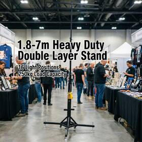 Haywhnkn 024224a 5.91-22.97 Ft Heavy Duty Truss Stage Stand 16 Lamp Slots 551lb Load W Hand Wheel