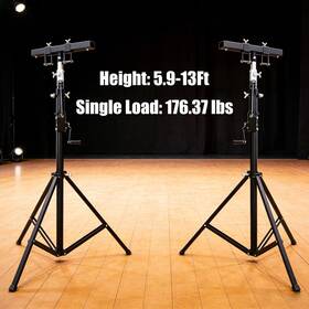 024278a Haywhnkn 5.9-13ft Mini Hand Crank Telescopic Stage Lights Tower Stand For Dj Party Events