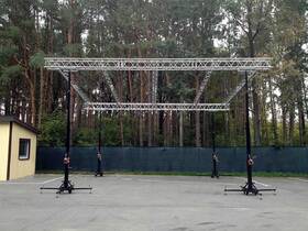 Haywhnkn 2u42n75 2pcs Adjustable Height 2-7m Crank Stand Lifting Tower For Event Lighting Truss