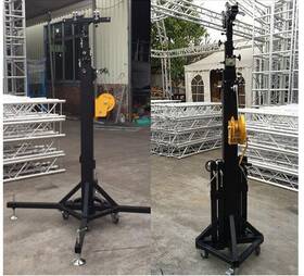 Haywhnkn C2r4373 2 Used 2 Pcs Dj Lighting Crank Stand Tower Lifter Adjustable Height Truss Support