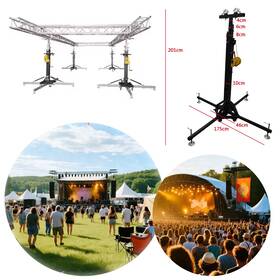 Haywhnkn U24s373 228inch Professional Foldable Heavy Duty Crank Stage Light Stand With Outriggers