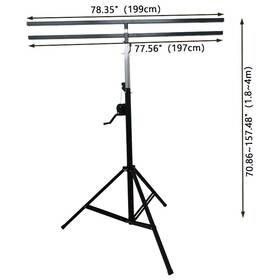 Haywhnkn W24l151 Used 157in Steel Cable Hand Square Tube Double Stage Bracket Foldable Tightened