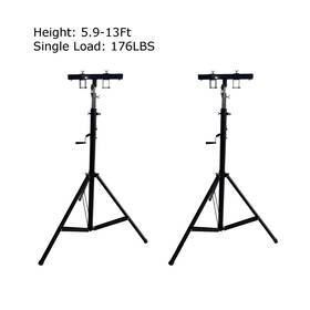 Haywhnkn W24l278 2pcs 5.9-13ft Foldable Hand Crank Short Rod Pole Truss Stage Bracket Lightweight