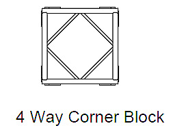 B4301-rst-ag James Thomas Engineering B4301-rst 4-way Corner Block Truss Section Empty Pre-rig