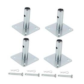 Ms0007601-kvus-f1 Kvmorze 4 Pcs Galvanized Scaffold Base With Pin Square Plates