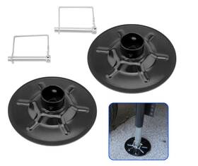A2134 Misakomo 2 Packs 9 Inch Diameterrv Rear Jack Foot Pads With Pins Lc Comp Round Tube