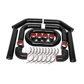 Moosun Ms-jqtj-010 8pcs Universal Aluminum 3 Inch Intercooler Piping U-pipe Black Kit And T-bolt