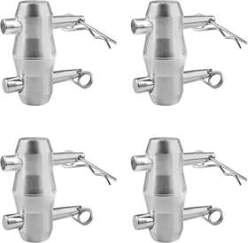 4334417465 Ottff Inch Professional Grade Aluminum Double Ended Conical Coupler With Clips Pin For Dj