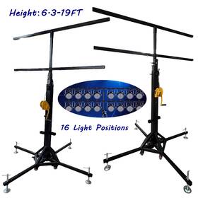 Preasion 02e42c79 2 2pcs Heavy Duty Lighting Crank Stands 19 Ft Light Stand With 16 Positions