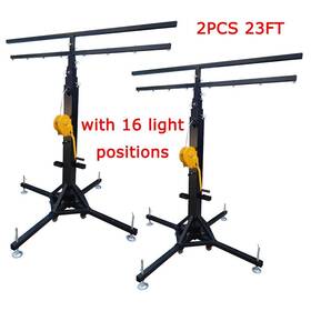 02m42a24 Preasion 2 2pcs 23ft Stage Lighting Truss 550lb Heavy Duty Tower Lifter Crank Light Stand