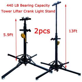 Preasion 02m42a70 2 2pcs 13 Ft Stage Lighting Truss 440 Lb Heavy Duty Tower Lifter Crank Light Stand