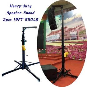 Preasion 24-02e42c34 2 2pcs Lifter Lighting Crank Stand 19ft 550lb Heavy Duty Concert Loudspeaker