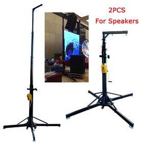 Preasion 24-02m42a34 2 2pcs Loudspeaker Stand 19 Ft Heavy Duty Tower Lifter Crank Light Speaker