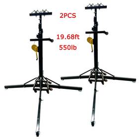 Preasion 24-02m42a61 2pc Heavy Duty Lighting Crank Stand 550lb 19ft Hand-cranked Stage