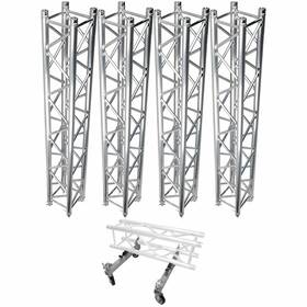 Xt-sq656 Prox 748296104254 6.56ft F34 Square Lighting Dj Truss Segments 4 Pack W Dolly Kit