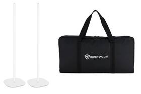 Rockville 810095687105 Saber Stand X2 White Pair Of Stands For Rock Lights Travel Bag