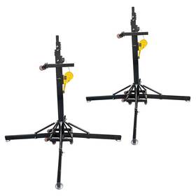 Techtongda 024261 19.6ft Heavy Duty Crank Stand With Outriggers Lighting Truss Stage