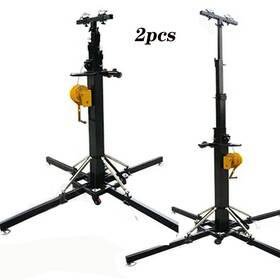 Techtongda 024275 2pcs Heavy Duty Stage Lighting Truss Adjustable Height Tower Lifter Crank Light