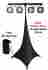 Tt-djcx-b2 Sided Trestle Top Black Extra Tall Spandex Lycra Speaker Scrim Dj Tripod Stand Cover Double