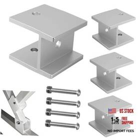 Wfcyx 727636312078 99-001524 Aluminum Boat Bimini H-bracket Top Bracket Pontoon 4 Pcs