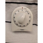 Vintage Timex 60-MINUTE Mechanical Kitchen Timer Cream Working Analog Mcm. Fixed Price $18.00.