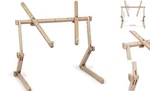 Needlework Table Lap Hands-free Stand Scroll Frame Hoop Holder Made Of. Fixed Price $76.30.