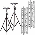 Global Truss Crank-up Stands Portable 12' Lighting Pair Package. Fixed Price $1736.40.