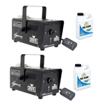 Dual Chauvet Hurricane 700 Fog Smoke Machine + Remote Juice. Fixed Price $91.40.