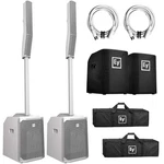 Electro-voice Evolve 50 White Speaker System + Cover Xlr Cables 2 Pack. Fixed Price $3462.40.