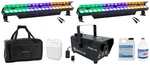 2) American Dj Ultra LB18 Color Mixing Led Dmx Wash Bar Lights+fogger+bag+cables. Fixed Price $1272.75.
