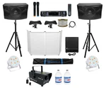 Dj Package W/ (2) 12" 1600W Speakers+sub+amp+facade+fogger+lights+stands+cables. Fixed Price $1091.40.