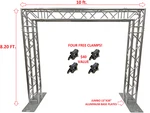 Aluminum 10 Ft. Width Goal Post Arch Truss Lighting System Dj Pa Mobile Portable. Fixed Price $1889.99.