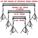 20' Ft Wide Crank Triangular Trussing Mobile Dj Lighting System Triangle. Fixed Price $899.99.