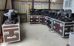 Total Of 14X Martin MAC500 / MAC600 Moving Lights Flightcased. Fixed Price $2619.83.