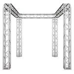 Global Truss TB-10X10 Shaped 10' Trade Show Booth With Round Corners F34-002. Fixed Price $6565.00.